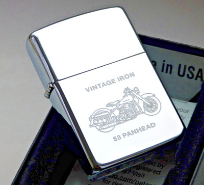 Zippo Lighter   Vintage Iron 53 Panhead Motorcycle   1994   Neu New   A230/II