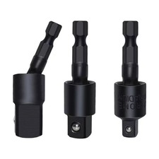 3pcs 1/4in Hex Shank Socket Adapter with a protective electroplated layer