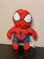RARE Spider-Man Plush 8 Inch Marvel Stitched Tightly Woven and Packed Excellent