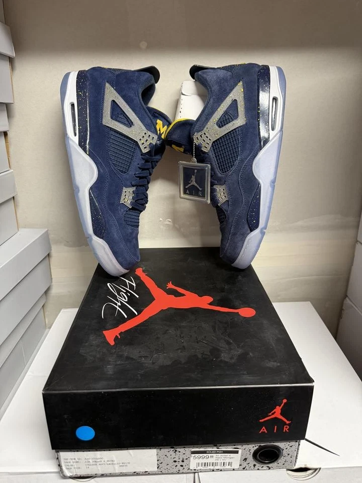 Tamanho 14M/15.5W - Jordan 4 retrô Michigan PE AJ4 1036660  - Imagem 2 de 4