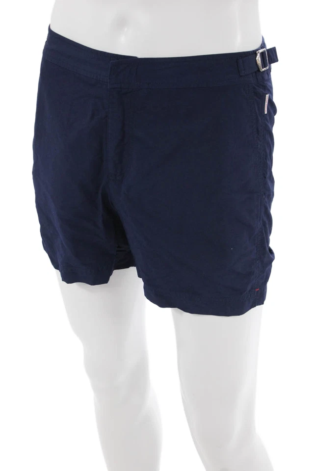 Pantalones Cortos Orlebar Marrón, Para Hombre Azul Oscuro Poliamida Hebilla Playa Talla 31 Foto 2 de 4