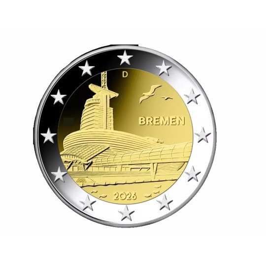 Pièce 2euros commémorative Allemagne 2026 – Région de Breme At A