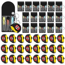 40 Pcs Mini Screwdriver Keychain Tape Measure Keychains Set Mens Gift Bulk Re...