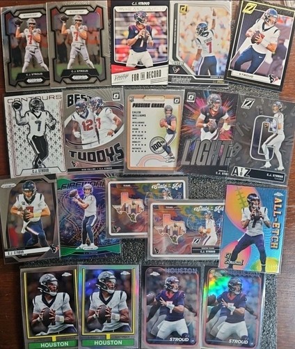 CJ Stroud 19 Card Lot Texans 2 State Of The Arts, Optics And Prizms Refractors!