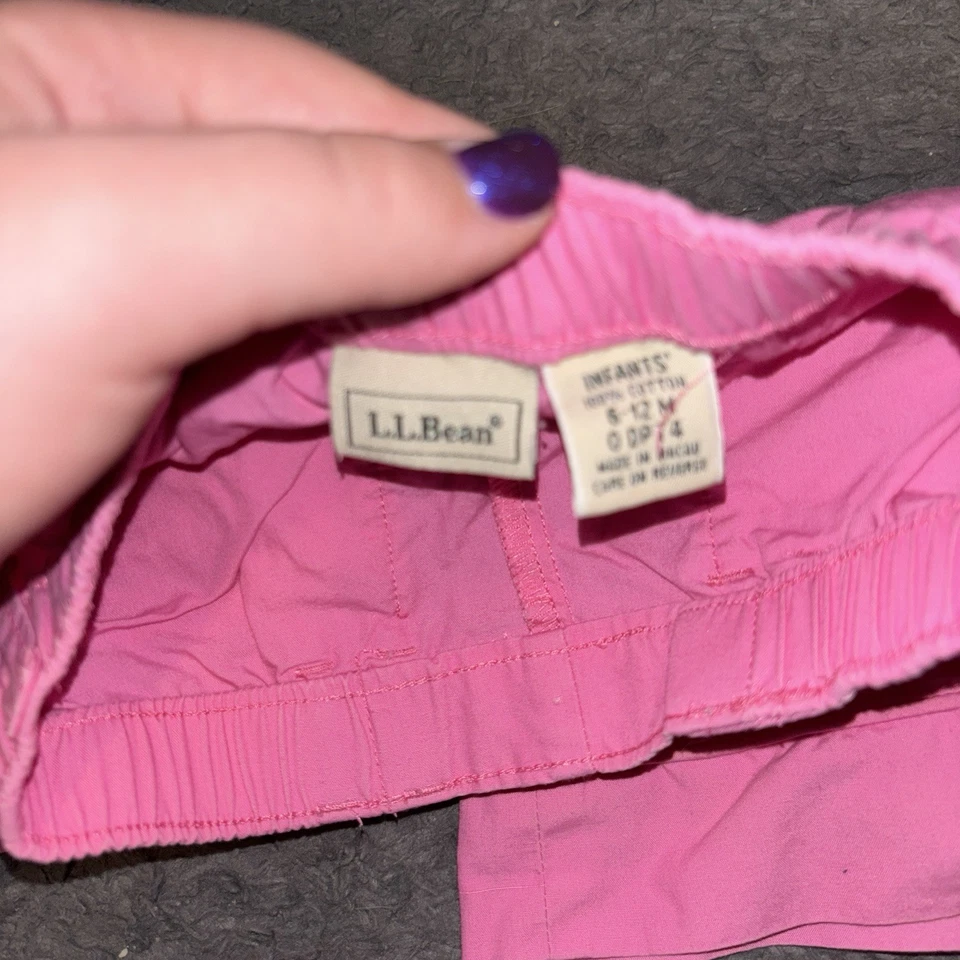 L.L Bean 6-12 месяцев девочек розовый хаки как брюки. Новое состояние товара без бирок - Изображение 4 из 4