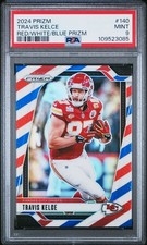 2024 PANINI PRIZM RED/WHITE/BLUE PRIZM #140 TRAVIS KELCE PSA 9