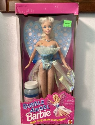 Mattel Barbie Bubble Angel Doll Magic Wings Bubble Solution 11 in Original Box