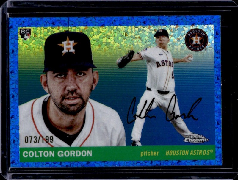 2025 Topps Chrome Platinum Colton Gordon RC Blue Mini-Diamond Refractor #/199