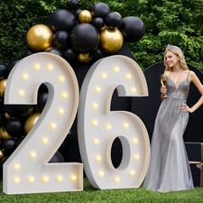 5FT Marquee Numbers 26, Large Light Up Number 26