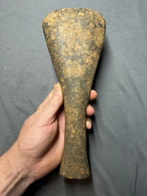 Indian Artifact Ceremonial War Club Fish Club Arrowheads - Image 1 of 4