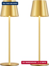 Kakanuo Cordless Table Lamp Rechargeable Gold - KK 2 Pack 5000mAH Battery Operat
