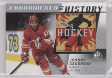 2021-22 Upper Deck SP Game Used Embroidered in History Johnny Gaudreau #17 01g1
