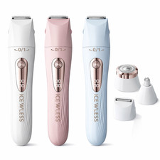 Women 3 in 1 Electric Shaver USB Painless Hair Remover Face Body Bikini Trimmer