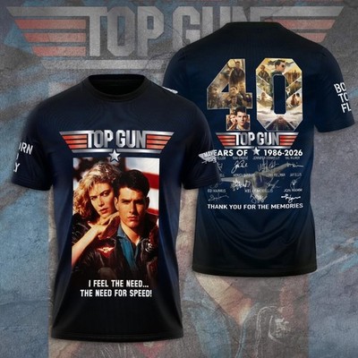 Top Gun 40th Anniversary 3D T-Shirt Unisex S-5XL