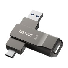 Lexar D40E 64GB Dual USB 3.2 Gen 1 Type-C Jump Drive, USB-C Flash 64GB, grey