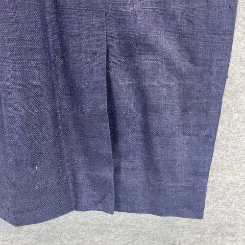 Vintage NWT Carlisle Skirt Women's Size 4 Blue Straight Pencil Indian Silk - Picture 5 of 8