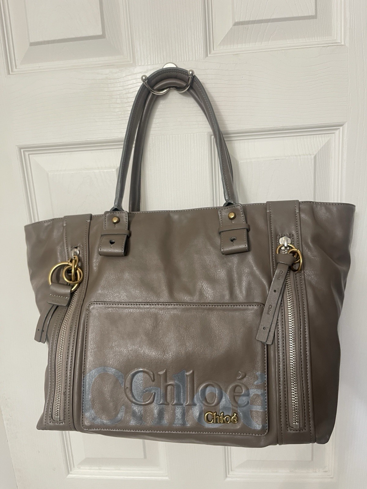 Authentic Chloe Tan Eclipse Commuter Leather Tote… - image 4