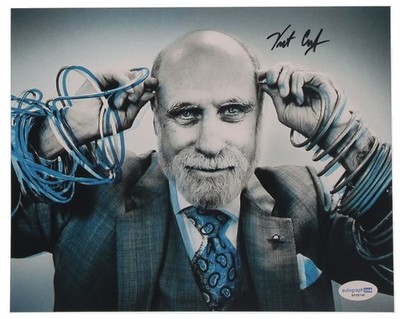Vinton Cerf Autographed 8x10 Photo ACOA COA ''Father of the Internet''