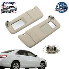 Fit For Toyota Camry 2.4 2.5 3.5l 2007-2011 Tan Beige Sun Visor Pair Left Right Fit For Toyota Camry 2.4 2.5 3.5l 2007-2011 Tan Beige Sun Visor Pair Left Right
