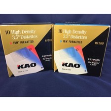 KAO 20 Pack High Density 3.5 Floppy Diskettes IBM Formatted MF2HD 1.44MB USA