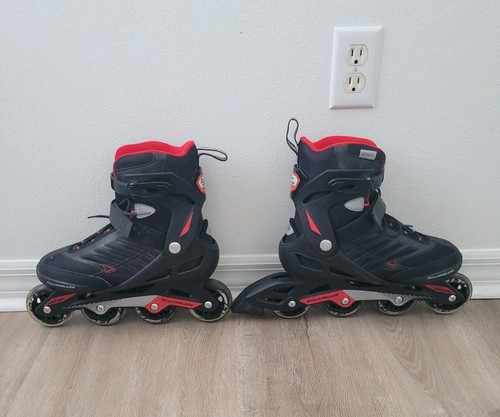 Rollerblade Zetrablade Mens Inline Skates Size 9 Black/Red Performance