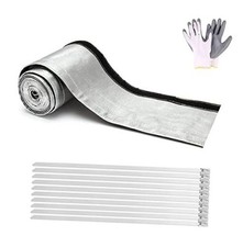 Heat Shield Sleeve Aluminized Sleeving Heat Shield Fuel 3/4" I.D.x 10FT Silver