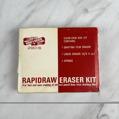 Vintage Koh-I-Noor #290-S Rapidraw Drafting Film Eraser Kit, Engineer Draftsmen