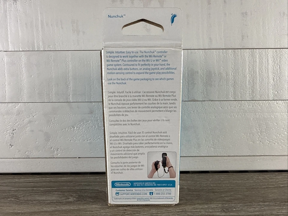 New Genuine Nintendo Wii U Black Nunchuck Official OEM Sealed Fast FREE Shipping - Image 2 of 2