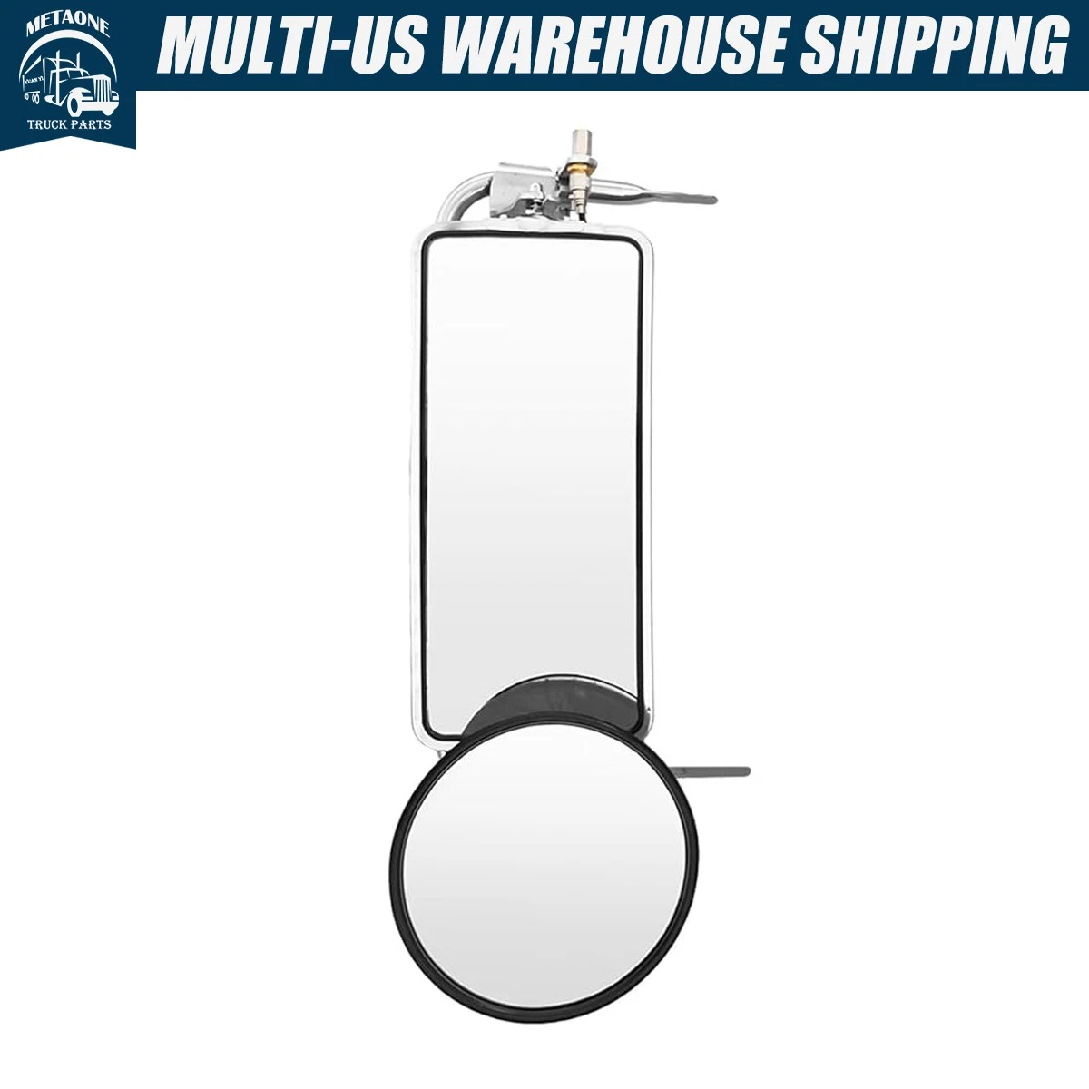 Stainless Power Heated Door Mirror Assembly for Peterbilt 335 340 385 386 Left