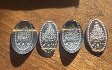 Christmas 2025 Elongated Denomination Set. Pressed Penny, Nickel, Dime, Quarter