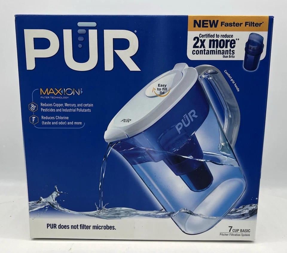 New PUR Basic Pitcher Water Filter 7 Cup, BPA Free & 4 Extra Filters *Ships FAST - Image 2 of 4