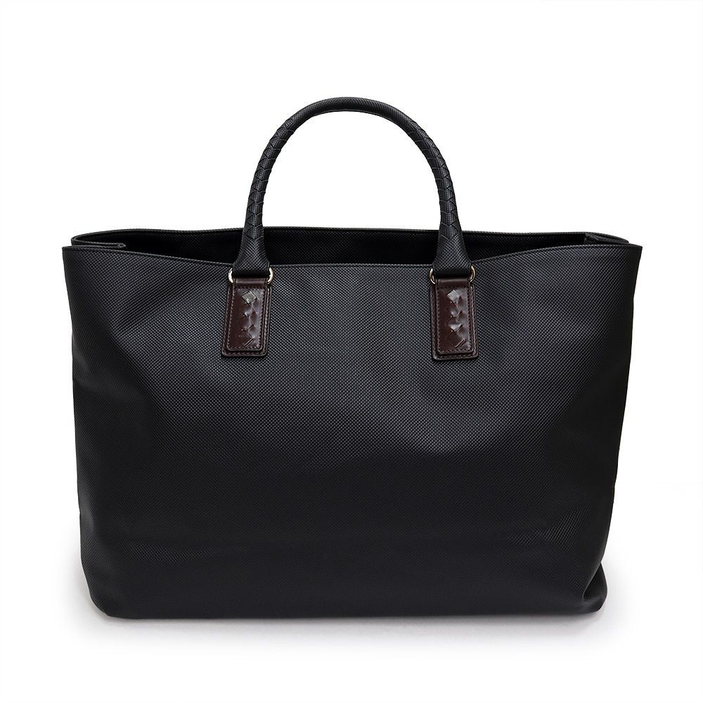 BOTTEGA VENETA 222499 Intrecciato Marco Polo PVC & Leather, Black Tote