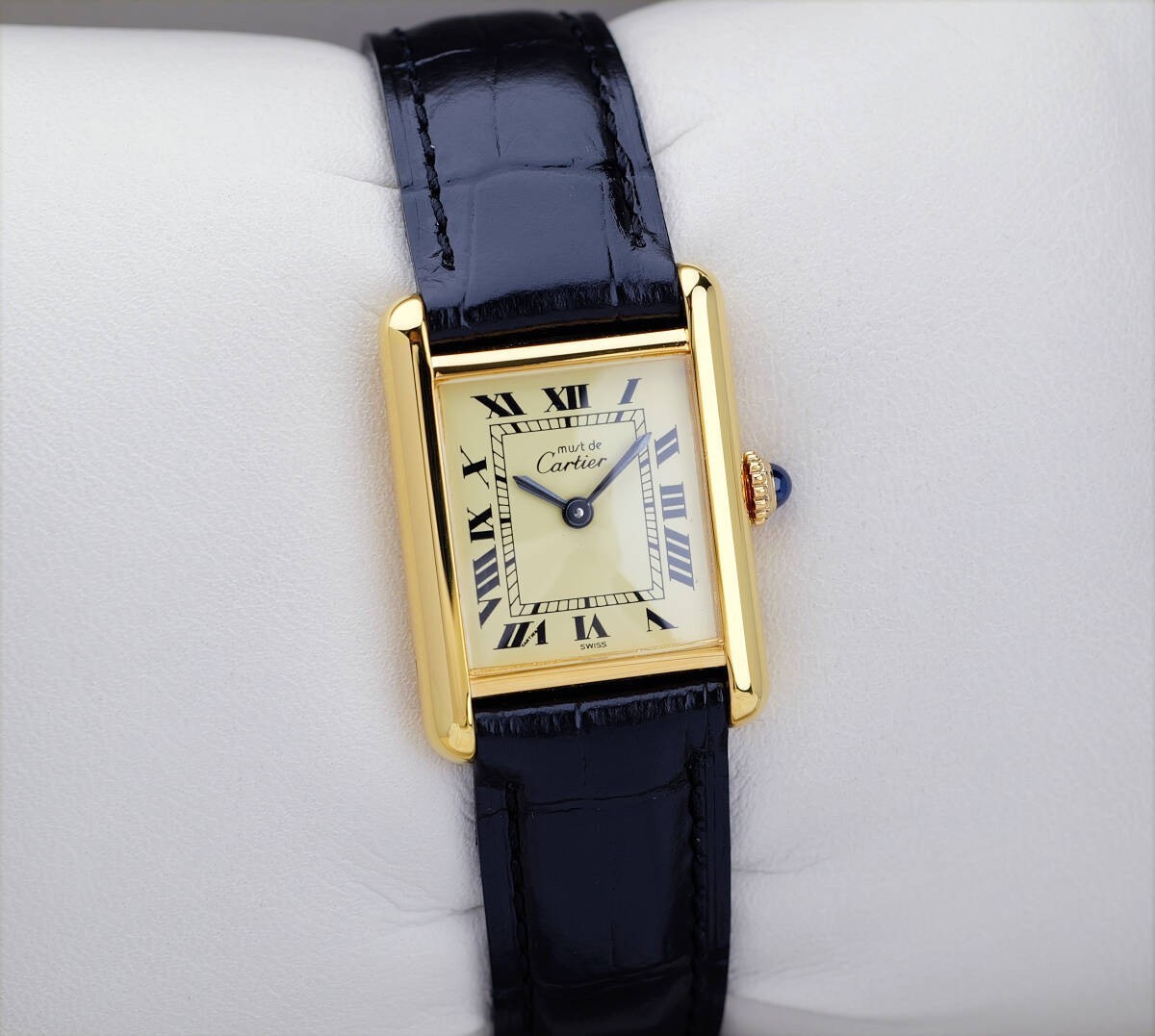 【名品】must de CARTIER TANK sm ダイヤローマン Cartier Watch Must Tank Ivory Dial Roman index SM Women 21mm