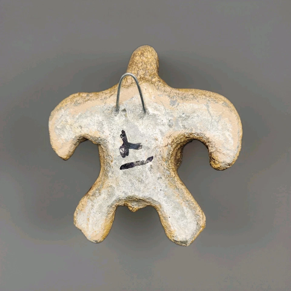 Escultura colgante de pared vintage de cerámica Seaturtle con conchas marinas diseño de playa 5,5" Foto 4 de 4