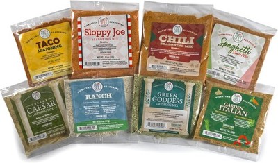 MySALT Dinner and a Salad Variety Pack - 8 Mixes: Ranch, Italian, Caesar, and