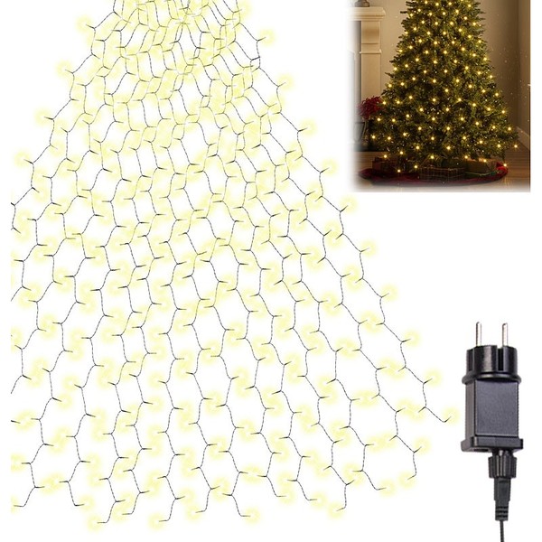 Lunartec Weihnachtsbaum-ÜBerwurf-Lichterkette, 16 SträNge, 400 Leds, 2,5M, 230V-image