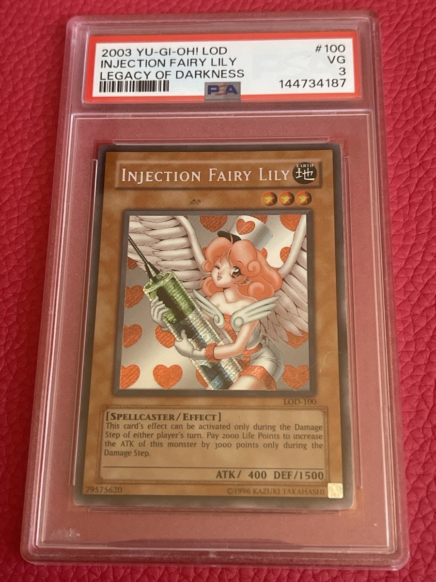 2003 Yu-Gi-Oh Injection Fairy Lily LOD-100 PSA 3 VG Legacy of Darkness