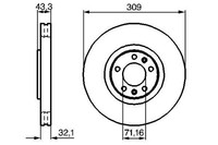 2X Bremsscheibe Vorne Bosch 0 986 479 027 FÜR Peugeot Scheibenbremse