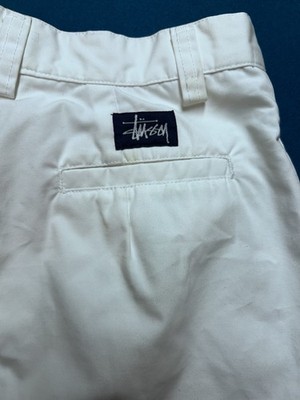 パンツ OLD STUSSY Shorts Made in USA VTG 90s Women's Stussy Shorts Made in USA size 3 White Blue Logo