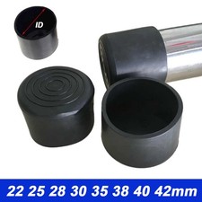 4Pcs 22 25 28 30 35 38 40 42mm Black Rubber Chair Table Feet Pipe Tube End Caps