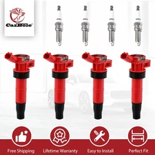 4 Spark Plug and Ignition Coil Pack Set for 2011-2013 Kia Sorento 2.4L UF611