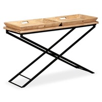 Vidaxl Konsolentisch Mangoholz Massiv 130 X 40 X 80 Cm Neu