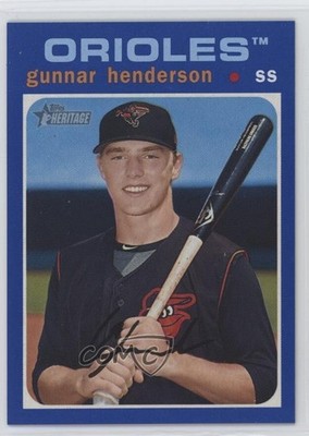 2020 Topps Heritage Minor League Edition Blue 30/99 Gunnar Henderson #92 06st