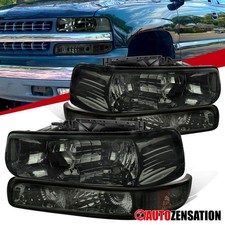 Fit 1999-2002 Silverado 1500 2500 Tahoe Suburban Smoke Headlightsbumper Lamps Fit 1999-2002 Silverado 1500 2500 Tahoe Suburban Smoke Headlightsbumper Lamps