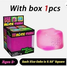 NeeDoh Nice Cube Stress Ball Squishy Sensory Fidget Toy Gift Squish Pink