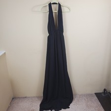 Show Me Your Mumu Luna Halter Dress in Black Chiffon Women's Size XS