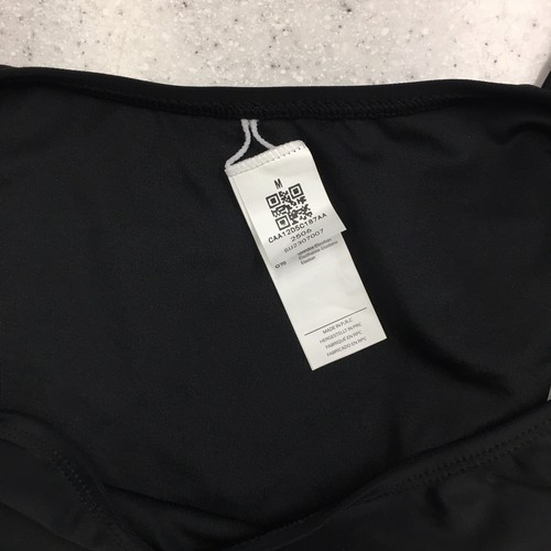 Costume da bagno Cupshe 2 pezzi Tankini nero pizzo fondo increspato medio NUOVO - Foto 6 di 6