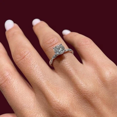 Verlobungsring im Labor gezüchteter runder Diamant 1,80 kt IGI CVD 14 kt... - Bild 1 von 4