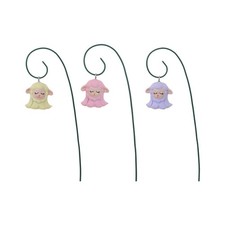 3 Pieces Flower Sheep Ornament Indoor Outdoor Use Lamb Statue Cute for Yard