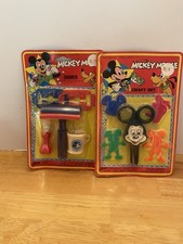 Vtg. Mickey Mouse Toys / Play Sets/ Lot Of 2, NIP